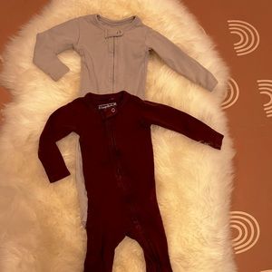 Set of two L’ovedBaby Footie Pajamas